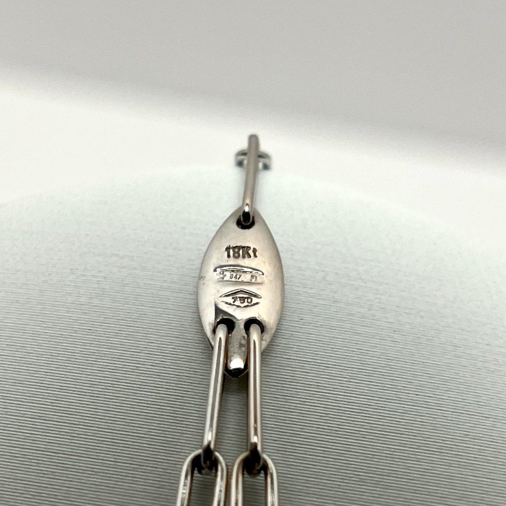 ❤️SOLD❤️ ITALIAN 18K White Gold La NOUVELLE BAGUE Diamond Pendant Necklace - Picture 11 of 12